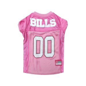 High-Quality Breathable Poly-Mesh and Satin Pink Dog NFL Jersey for Pet Wear