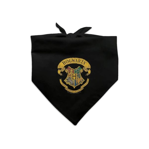 High-Quality Dog Bandana Featuring Official Harry Potter Hogwarts Crest Print