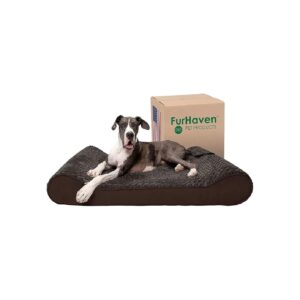 High-Quality Dog Bed for Extra Large Dogs, CertiPUR-US Foam and Faux Fur