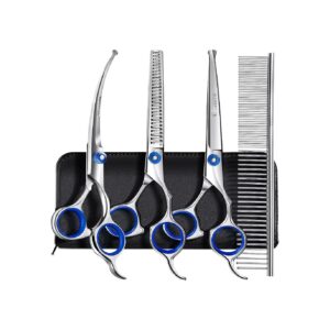 High-Quality Dog Grooming Scissors with 4CR Stainless Steel and Ceramic Coating