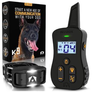 High-Quality Dog Shock Collar with 124 Training Levels and 3/4 Mile Range for Large Dogs