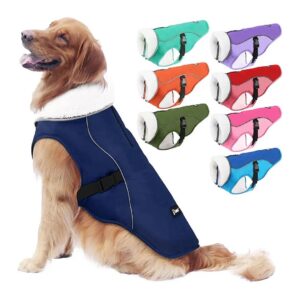 High-Quality Dog Winter Clothing for Large Dogs with Fleece Lined Collar