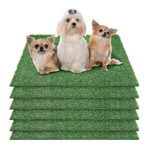 High-Quality Fake Grass Pads for Pet Training, 6 Pieces, 14" x 18", PE and