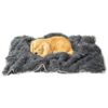 High-Quality Faux Fur Dog Blanket with Long and Soft Ties for Pet Beds and Furniture