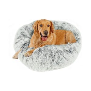 High Quality Faux Fur Pet Bed with Natural Colors and Soft Material for Dogs and Cats