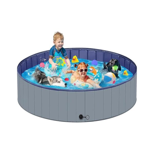 High-Quality Foldable Dog Pool for Medium Dogs with Slip-Resistant Bottom and Easy Drain