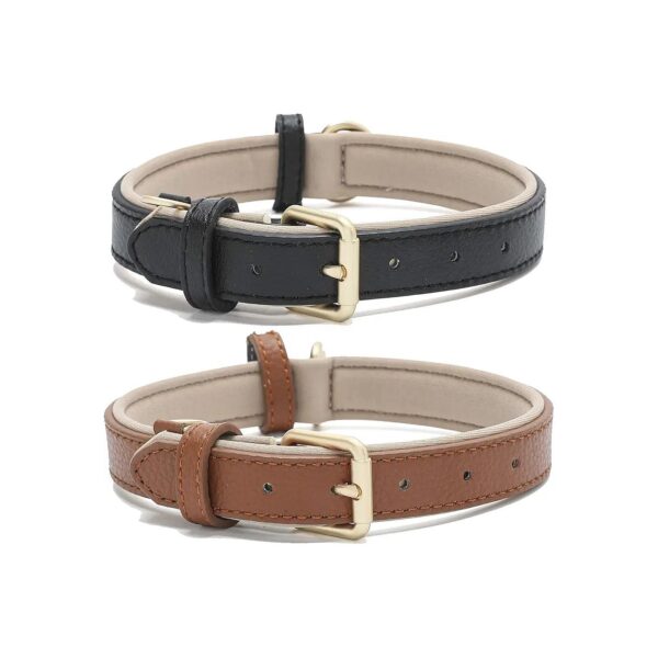 High-Quality Leather Dog Collar for Small Medium Large Dogs Classic Waterproof Design