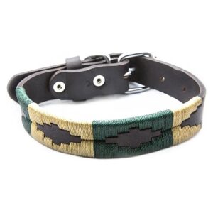 High Quality Leather Dog Collar with Geometric Pattern in Palm Desert