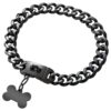 High-Quality Metal Chain Dog Collar with Cuban Link Chain and Buckle for Large Dogs