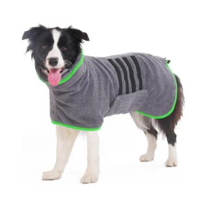 High-Quality Microfiber Dog Bathrobe for Puppies, Medium, and Large Dogs