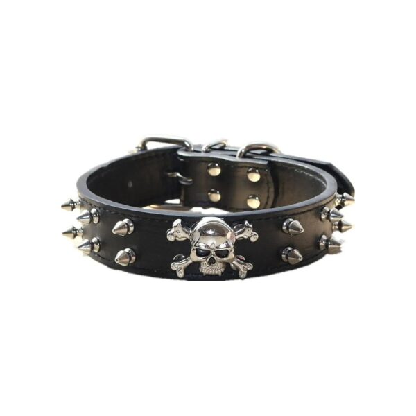 High-Quality PU Leather Dog Collar with Studded Design for Medium and Large Dogs