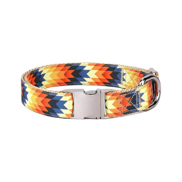 High-Quality Pet Collar with Adjustable Buckle and Aztec Tribal Design for Dogs and Cats