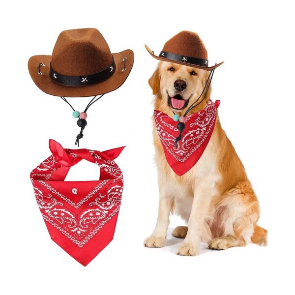 High-Quality Pet Cowboy Accessories for Dog and Cat Western Festival Hat