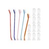 High-Quality Pet Toothbrush Set with 5 Colors and 10 Transparent Finger Toothbrushes