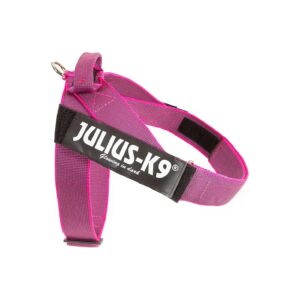 High Quality Pink Gray Nylon Dog Harness with Fully Adjustable Size 3