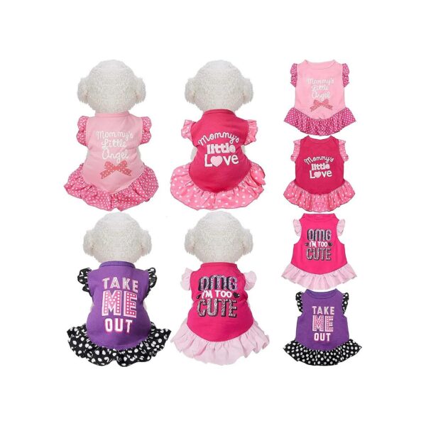 High-Quality Printed Dog Princess Dress and Skirt for Small Breed Dogs and Cats