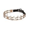 High Quality Prong Collar with Contrast Stitching and Gold Finish