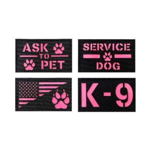 High Quality Reflective Dog Patches with Hook Fastener Backing