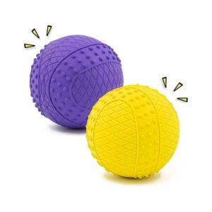 High-Quality Rubberized Squeaky Ball for Small Medium Dogs - Perfect for Interactive Play