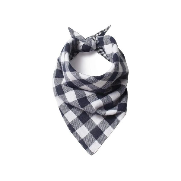 High Quality Soft Cotton Reversible Buffalo Plaid Dog Bandanas