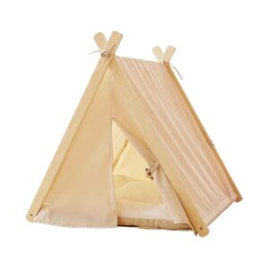 High Quality Solid Wood Cat Tent with Thick Mat for Off White Classic Dog House Design