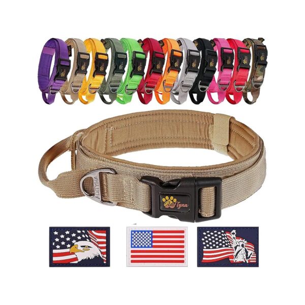 High-Quality Tactical Dog Collar for Large Dogs with Adjustable Handle