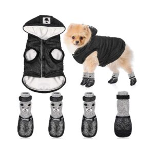 High-Quality Water-Resistant Dog Shoes and Hooded Coat for Small Pets