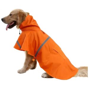 High-Quality Waterproof Dog Raincoat with Reflective Strip for Large and Medium Dogs