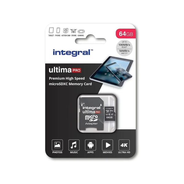 High-Speed 64GB Micro SDXC Memory Card for Smartphone and Tablet Use