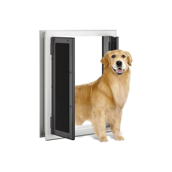 High-Strength Aluminum Dog Door with Double Panels and Four Locks for Maximum Security