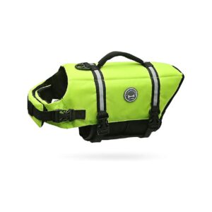 High Visibility Dog Life Jacket for Canines with Reflective Trims and Bright Colors