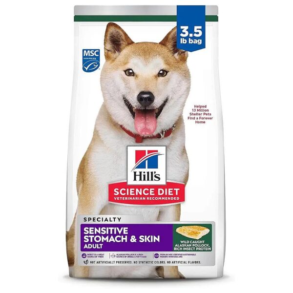 Highly Digestible Adult Dog Food with Insect Meal and Pollock for Healthy Coat