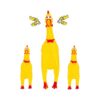 Hilarious Novelty Rubber Chicken Toys with Quirky Beaks and Mismatched Bowties