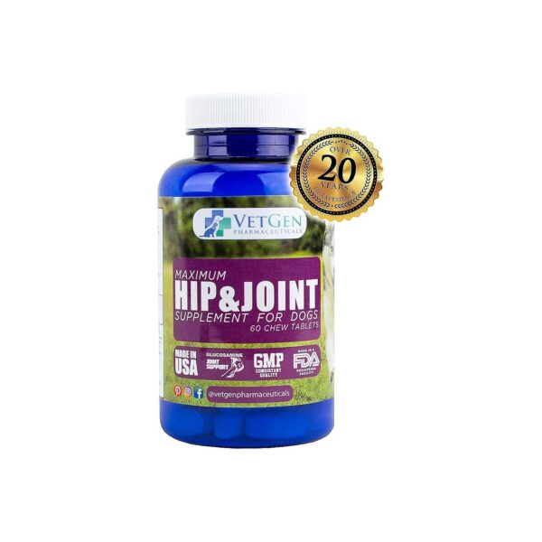 Hip and Joint Supplement for Dogs with Reduced Fatigue and Pain