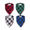 Holiday Cheer Christmas Plaid Dog Bandanas 4 Pack Soft and Breathable Plaid Designs