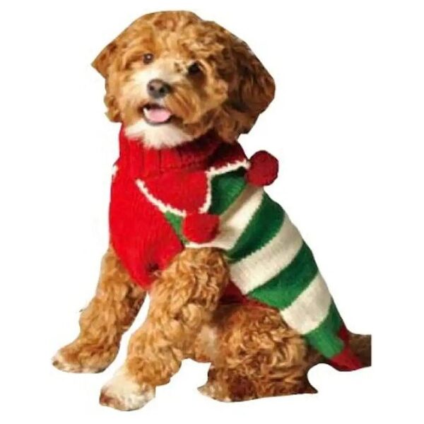 Holiday Dog Sweater for Small Puppies with X-Small Sizes and Christmas-Themed Design