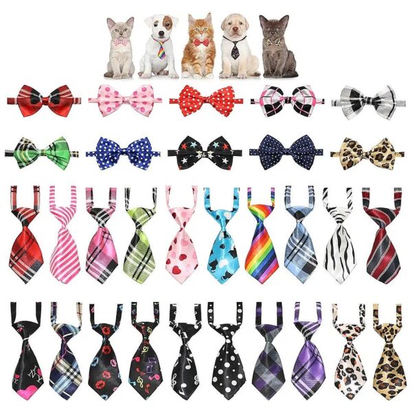 Holiday Party Pet Accessories - Dog and Cat Neck Ties Assorted Collars