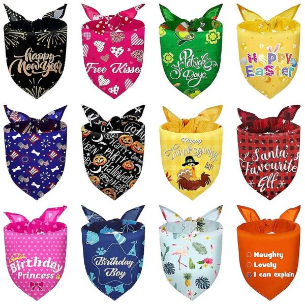 Holiday and Party-Themed Small Polyester Dog Bandanas for Dog and Cat Costume Needs