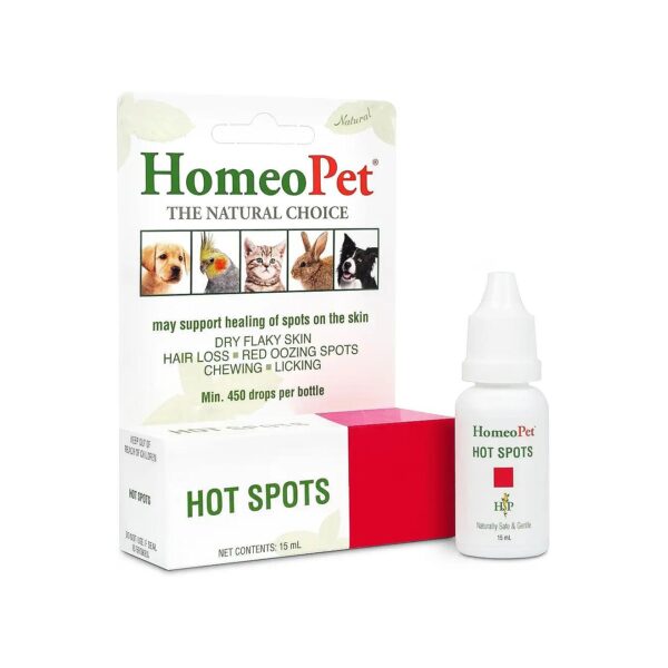 Homeopathic Hot Spot Medicine for Pets with Red, Irritated, and Flaky Skin