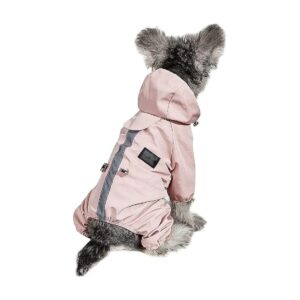 Hooded Dog Raincoat with Perfect Fit and Customizable Design for Small to Medium Pet Dogs