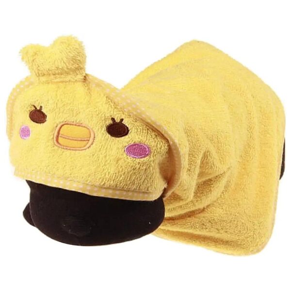 Hooded Pet Bath Towel with Two Handbags for Easy Drying and Comfort