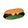 Hot Dog Squeaky Latex Dog Toy for Interactive Play and Entertainment