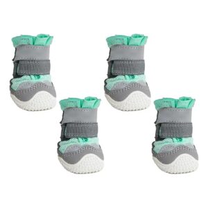 Hot Pavement Protection Turquoise Dog Shoes for Wide Paws Size A