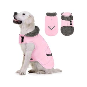 Hot Pink Fleece Lined Dog Coat with