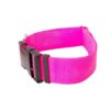 Hot Pink Nylon Dog Collar with 2 Inch Width and Heavy Duty Buckle for Large Breeds