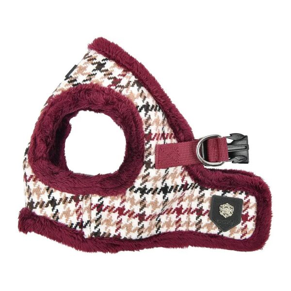 Houndstooth Pattern Warm Winter Dog Harness for Small Medium Dogs