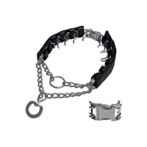 Humane Prong Training Collar for Dogs with Extra Link Caps (Size S, 14-17'' Neck, 25mm)