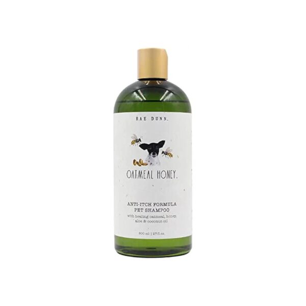 Hydrating Dog Shampoo with Oatmeal, Honey, Coconut Oil and Aloe for Smooth Coat, 800ml