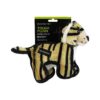 Hyper Durable Plush Tiger Dog Toy with Two Squeakers and Sealed Edges for Extra Toughness