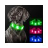 Hyper-Visible LED Dog Collar with Adjustable Length and Switchable Glow Modes for Pets